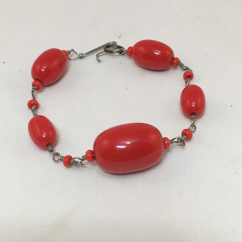Red Beaded Bracelet